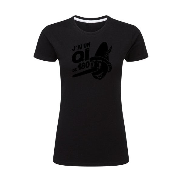 Quotient intellectuel Noir |T shirt original femme|SG