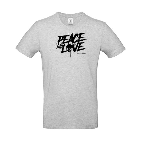 Peace or no peace flex noir B&C - E190 T-shirt|Ash||2XL