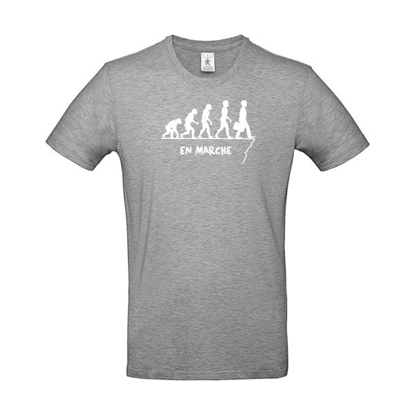 T-shirt humour original en marche T Shirt couleur Sport Grey