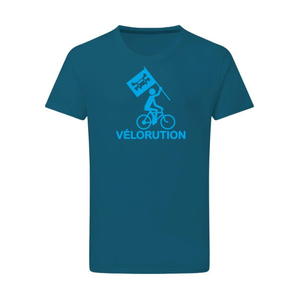 Vélorution - Flex bleu clair Tshirt original Petrol  2XL