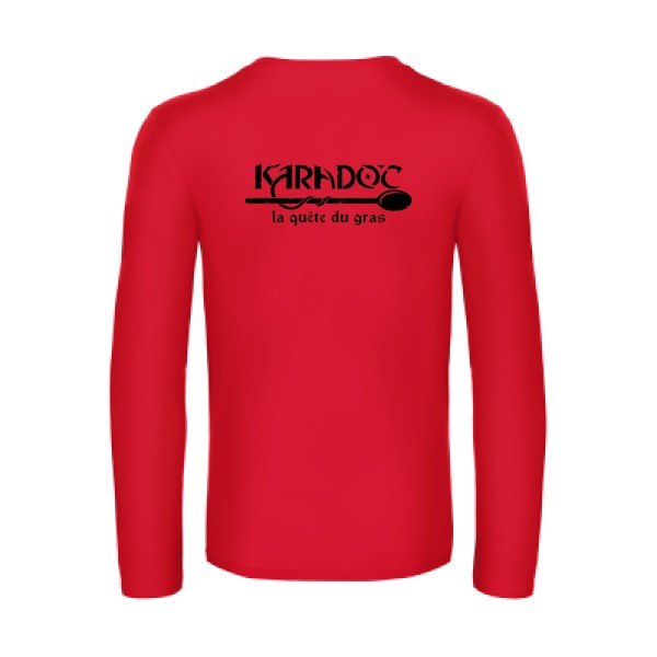 karadoc - t shirt- manches- longues- original- humour- Red impression Dos