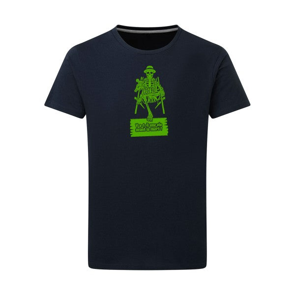 Y a-t-il une vie avant la mort ? - Flex Vert pomme Tshirt original Navy  5XL