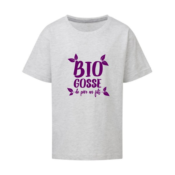 BIO GOSSE  Flex Violet SG - Kids T-shirt enfant Ash Grey Taille 152 (11-12/2XL)