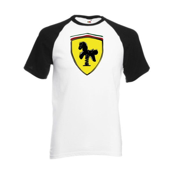 T-shirt fruit of the loom baseball  couleur White/Black
