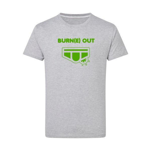 Burn(e) Out vert pomme -Flex vert pomme sur T-shirt SG  Light Oxford  5XL