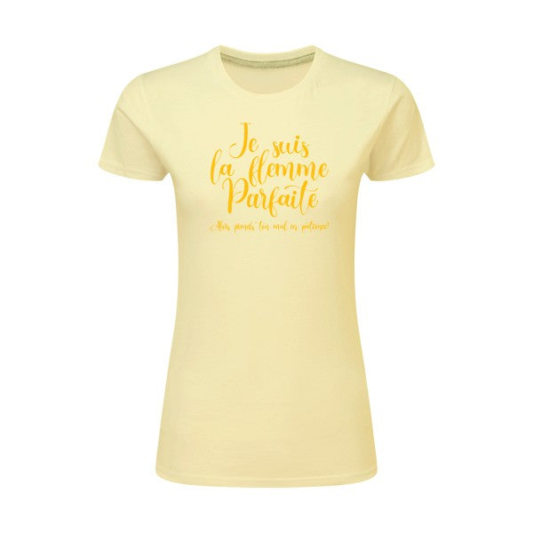 La flemme parfaite | jaune Or |T shirt original femme|SG