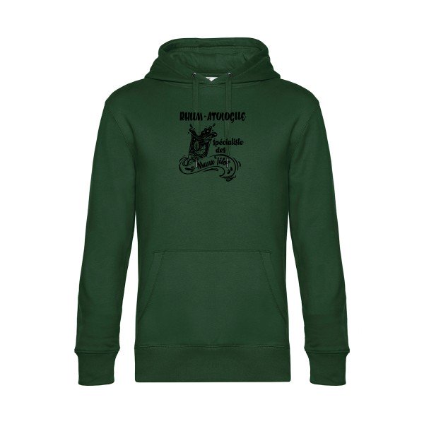 Rhum-atologue sweat shirt original Bottle Green flex Noir impression Face