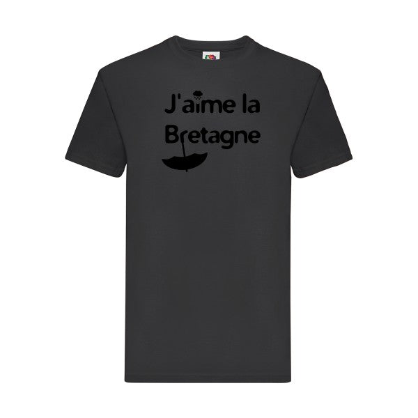 T-shirt|J'aime la Breta  G ne |Noir  |Fruit of the loom 205  G