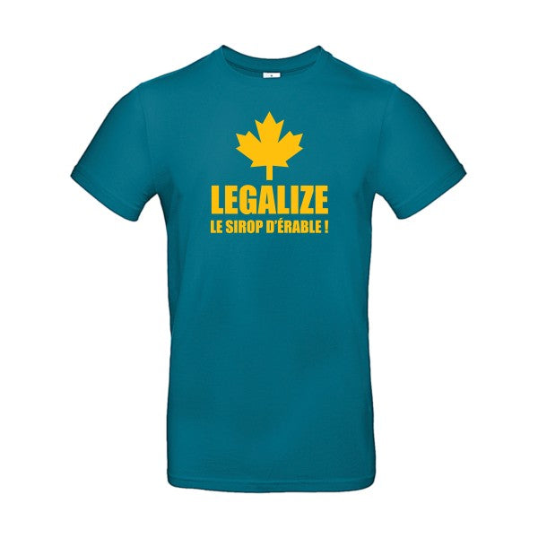 Legalize le sirop d'érableFlex jaune or- T-shirt E190|Diva Blue||2XL