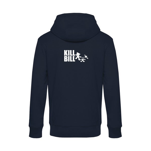 kill-bill sweat shirt original Navy Blue flex Blanc impression Dos