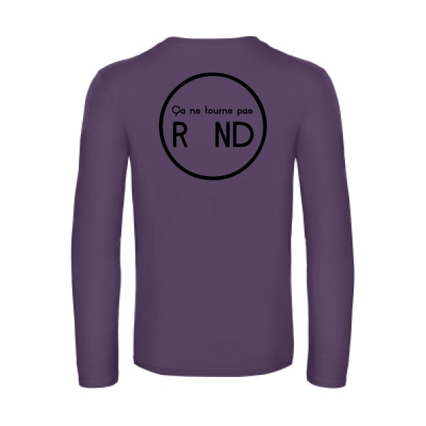 ca ne tourne pas rond  - t shirt- manches- longues- original- humour- Urban Purple impression Dos