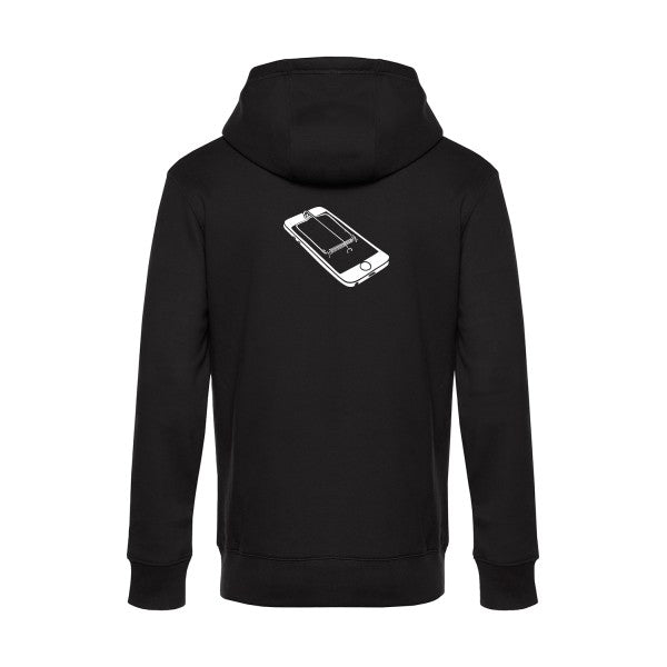 Piege sweat shirt original Black flex Blanc impression Dos