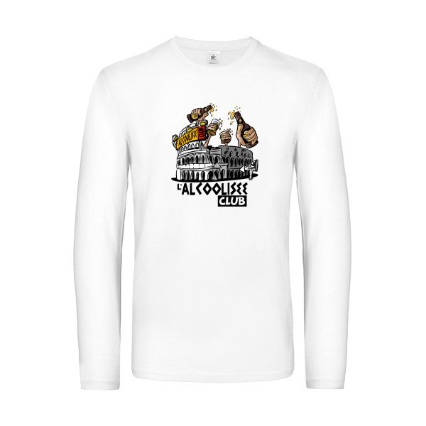 alcoolizee-t-shirt-manches-longues-original-humour -White