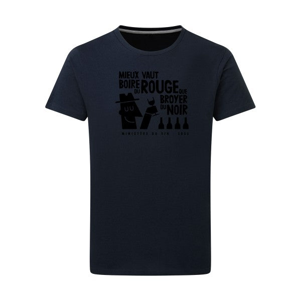 Mieux vaut noir -Flex noir sur T-shirt SG  Navy  5XL