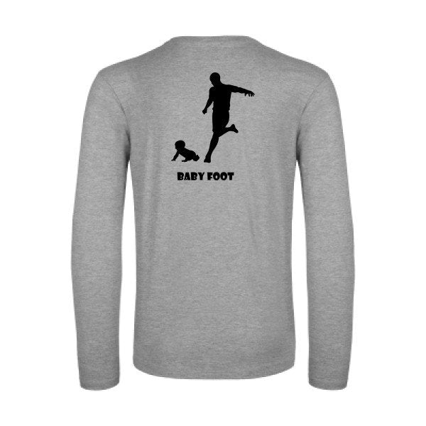 baby foot - t shirt- manches- longues- original- humour- Sport Grey impression Dos