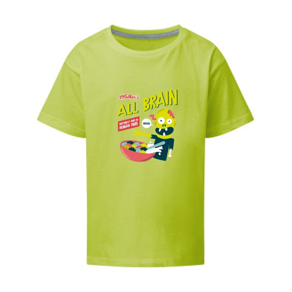 All brain SG - Kids T-shirt enfant Lime Taille 152 (11-12/2XL)