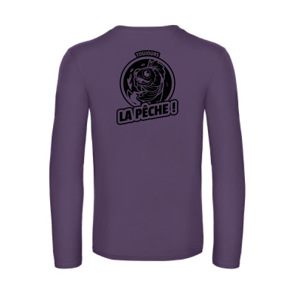 toujours la peche  - t shirt- manches- longues- original- humour- Urban Purple impression Dos