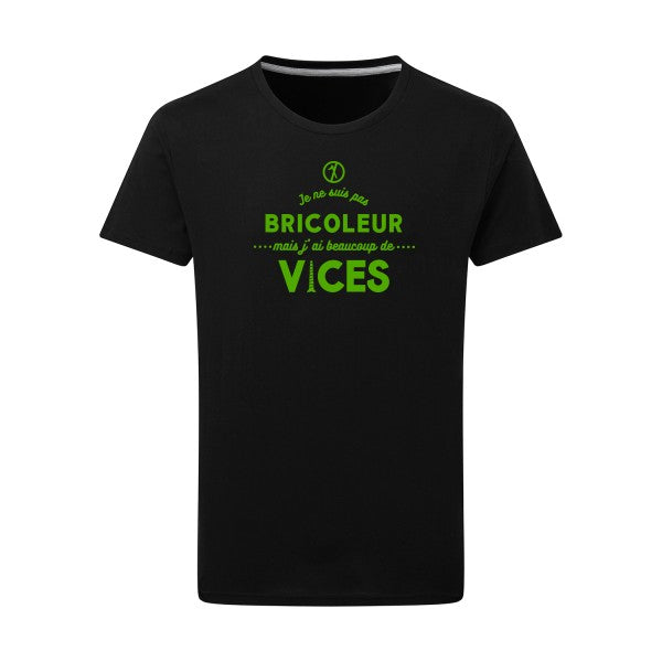 JE NE SUIS PAS BRICOLEUR vert pomme -Flex vert pomme sur T-shirt SG  Dark Black  4XL