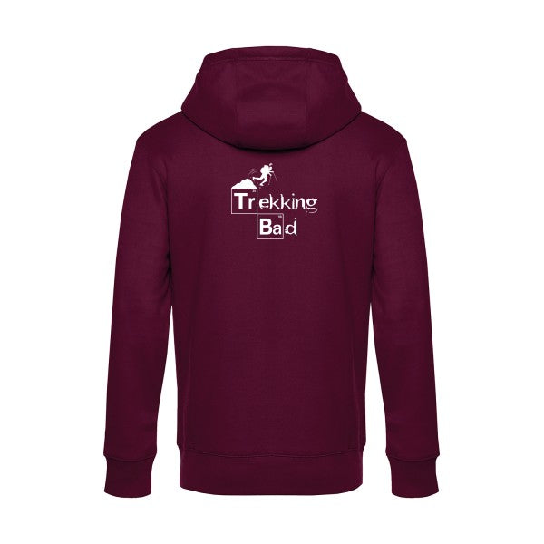 Trekking-bad sweat shirt original Burgundy flex Blanc impression Dos