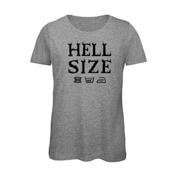 T shirt humour bio femme   femme bio|HELL SIZE ! Noir 