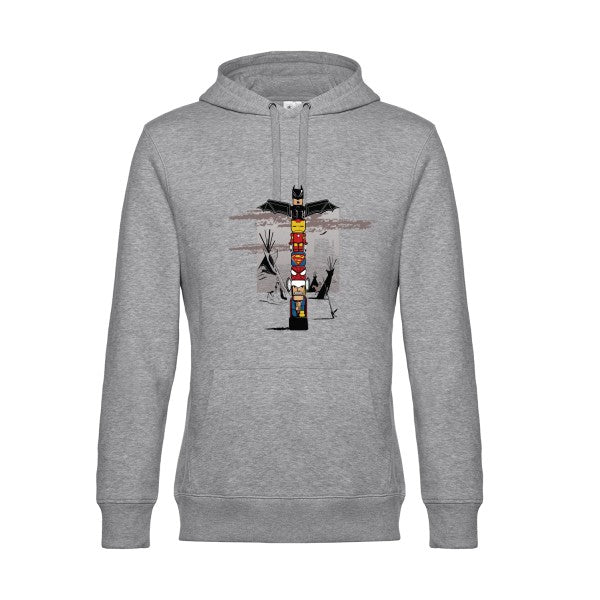 TOTEM- Sweat à capuche original Heather Grey - RueDuTeeshirt
