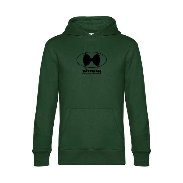 PATEMAN sweat shirt original Bottle Green flex Noir impression Face