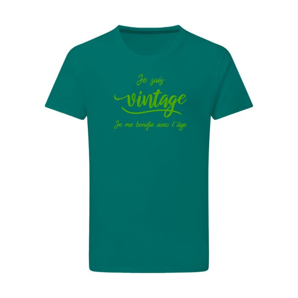 Je suis vintage  - Flex Vert pomme Tshirt original Emerald Green  2XL