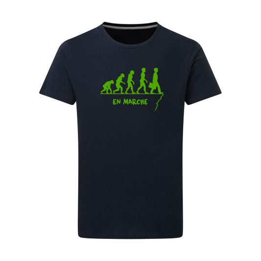 En marche vert pomme -Flex vert pomme sur T-shirt SG  Navy  5XL