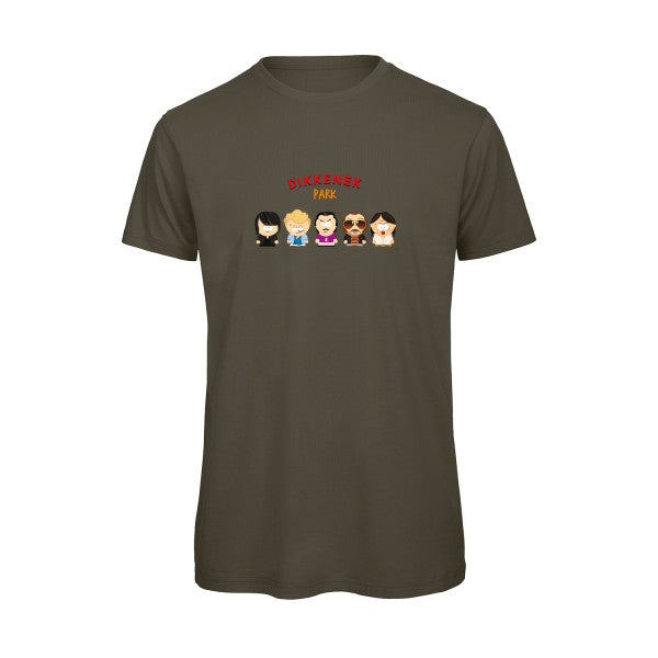 T-shirt humour original Dikkenek Park T Shirt couleur Khaki Green