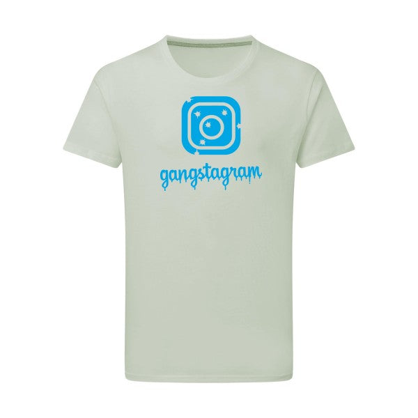 GANGSTAGRAM - Flex bleu clair Tshirt original Pastel Macchiato  2XL