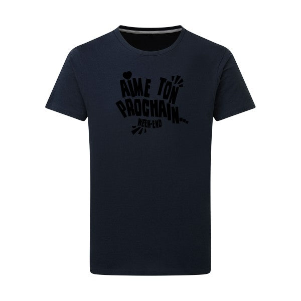 Aime ton prochain ! noir -Flex noir sur T-shirt SG  Navy  5XL