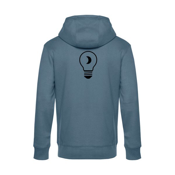 Noctambule sweat shirt original nordic blue flex Noir impression Dos
