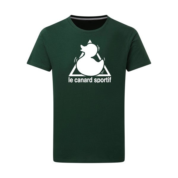 Canard Sportif Blanc -Flex Blanc sur T-shirt SG  Bottle Green  2XL