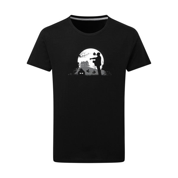 angry hitch -Flex noir sur T-shirt SG  Dark Black  4XL