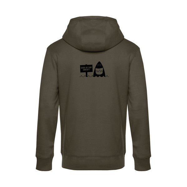 Cours-de-surf sweat shirt original Khaki flex Noir impression Dos