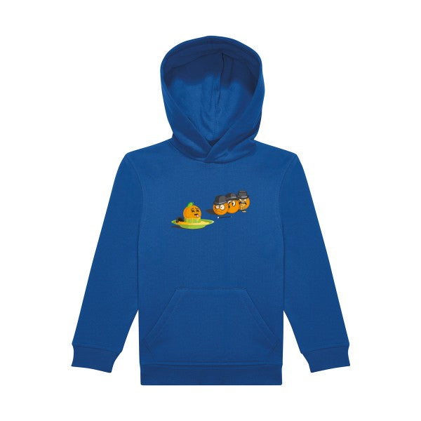 sweat capuche enfant Bleu Royal Orange-mecanique-2