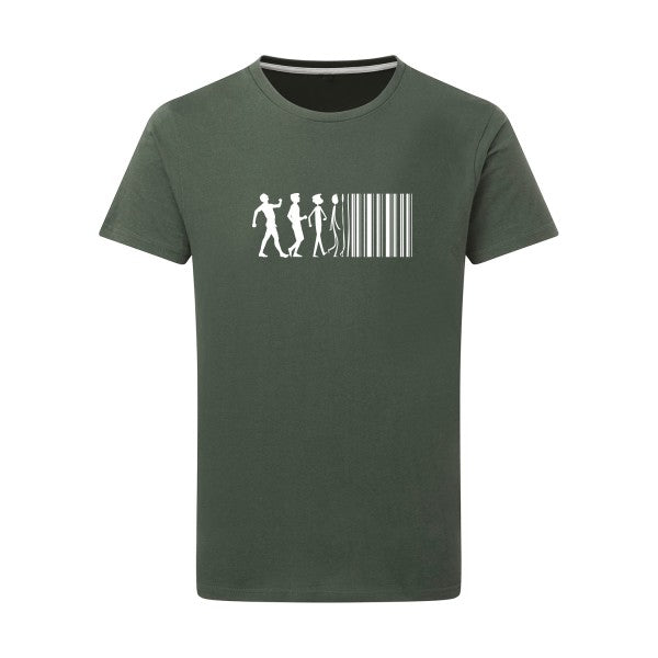 code barre Blanc -Flex Blanc sur T-shirt SG  Thyme  2XL