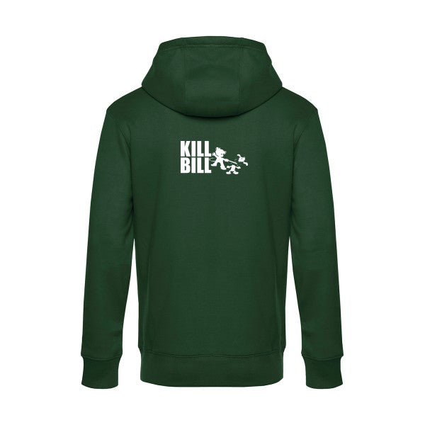 kill-bill sweat shirt original Bottle Green flex Blanc impression Dos