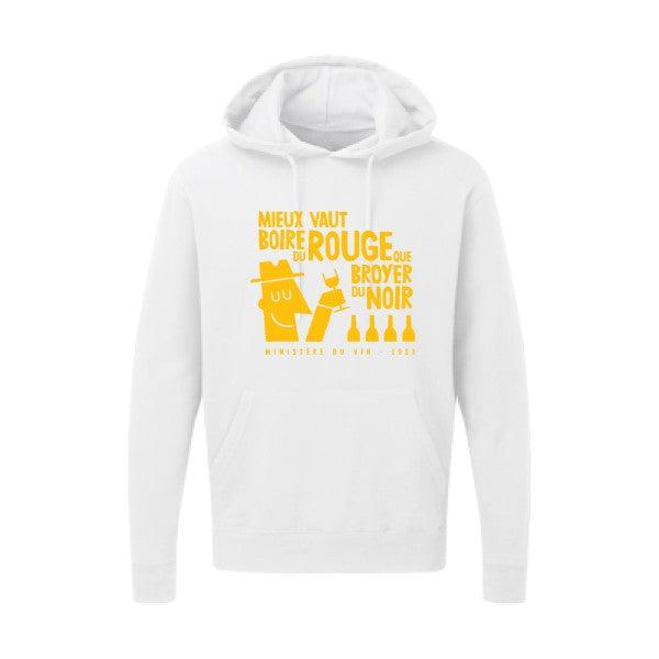 Mieux vaut jaune Or |Sweat capuche imprimé homme