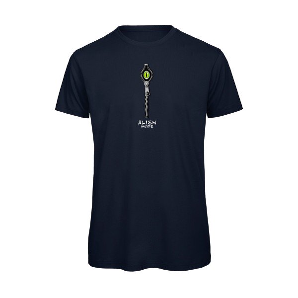 T-shirt humour original Alien Inside T Shirt couleur Navy