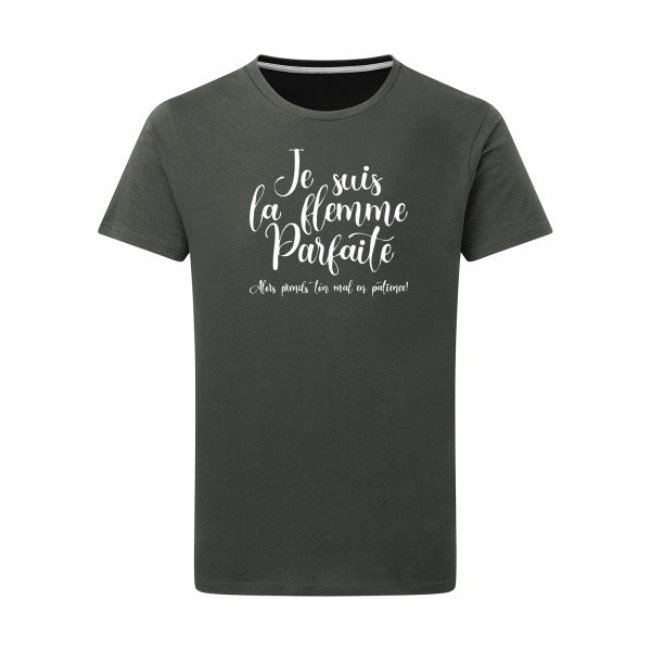 La flemme parfaite - Flex Blanc Tshirt original Charcoal  5XL