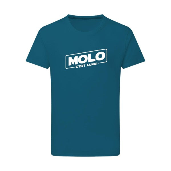 Molo c'est lundi Blanc -Flex Blanc sur T-shirt SG  Petrol  2XL