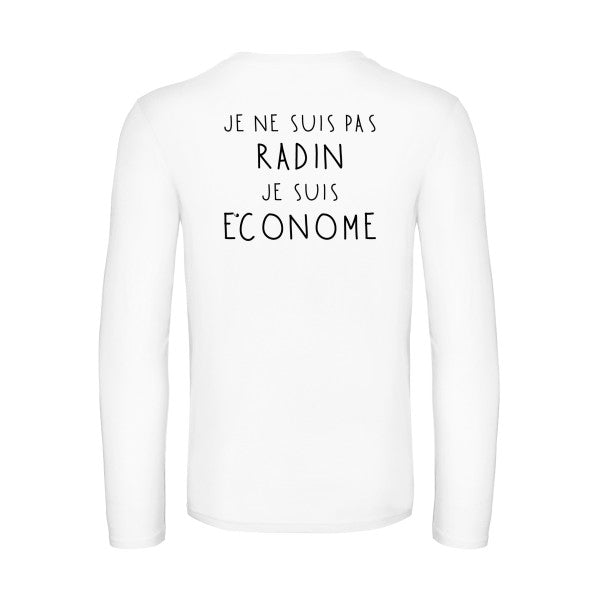 picsou - t shirt- manches- longues- original- humour- White impression Dos