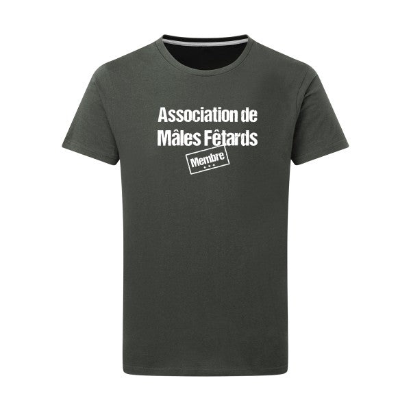 Association de Mâles Fêtards - Flex Blanc Tshirt original Charcoal  5XL