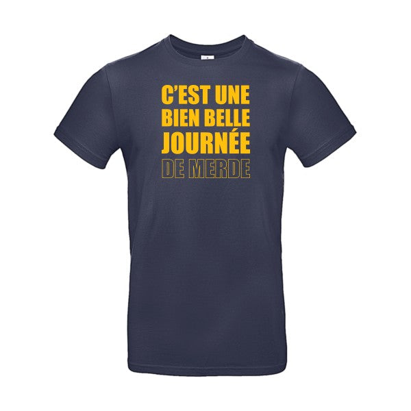 Journée de m...Flex jaune or- T-shirt E190|Navy Blue||2XL