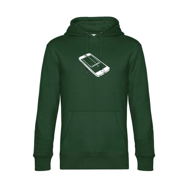 Piege sweat shirt original Bottle Green flex Blanc impression Face