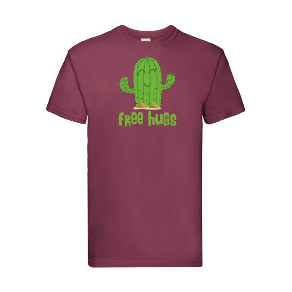 FreeHugs Fruit of the loom 205 g/m² T-shirt/ bordeaux