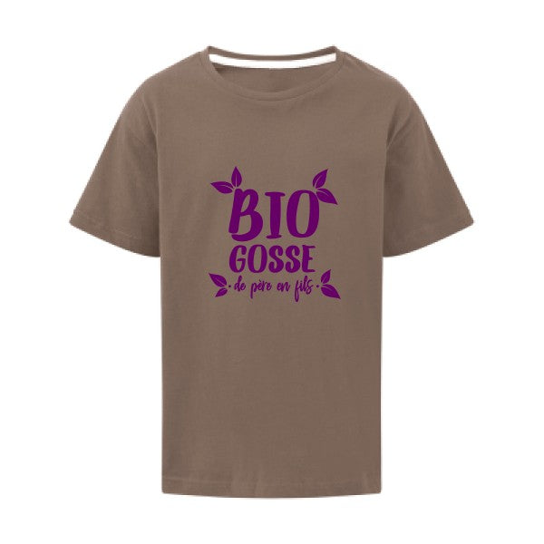 BIO GOSSE  Flex Violet SG - Kids T-shirt enfant Deep Taupe Taille 128 (7-8/L)