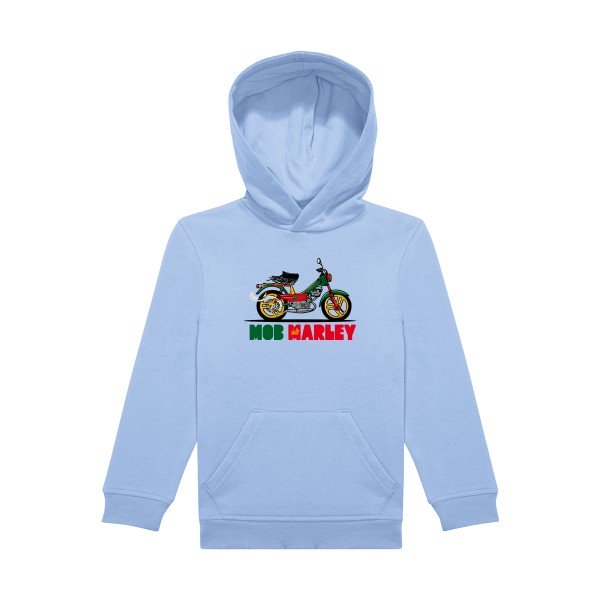 sweat capuche enfant Bleu Ciel Mob-Marley