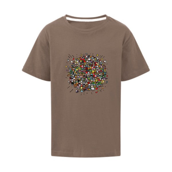 Planète Pop Culture SG - Kids T-shirt enfant Deep Taupe Taille 128 (7-8/L)